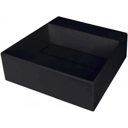 Umywalka granitowa nablatowa 40x40 Deante CORREO CQR NU4M czarna mat