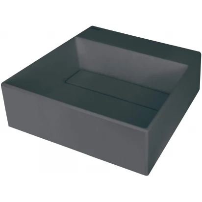 Umywalka granitowa nablatowa 40x40 Deante CORREO CQR TU4M antracyt/titanium