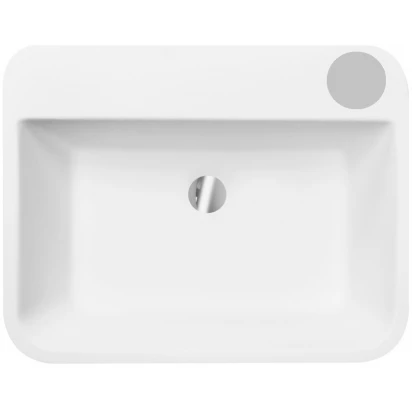 Umywalka nablatowa 40x50x15 Besco ASSOS S-LINE GLAM #UMD-AP-NBS srebrna