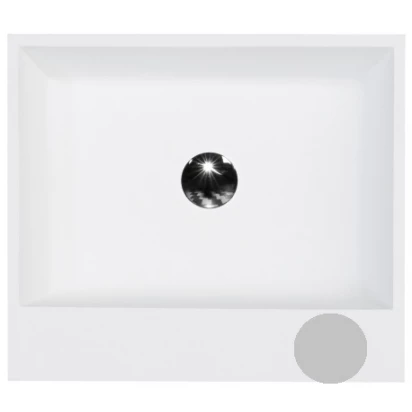 Umywalka nablatowa 40x50x15 Besco VERA GLAM #UMD-V-NBS srebna