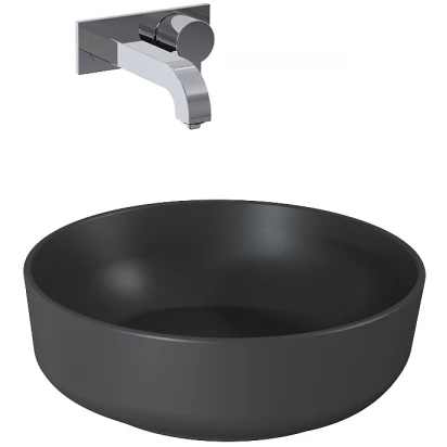 Umywalka nablatowa 42x42 Elita LORCA RE040420046010 antracyt mat