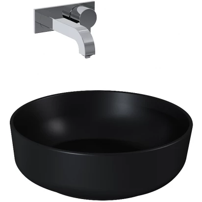 Umywalka nablatowa 42x42 Elita LORCA RE040420047160 czarny mat