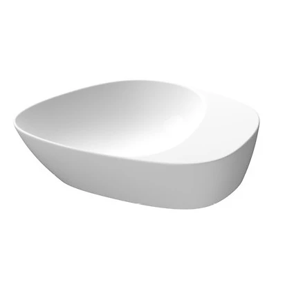 Umywalka nablatowa 48 cm z półką bez o. Meissen Keramik KONTRA K682-005 biała