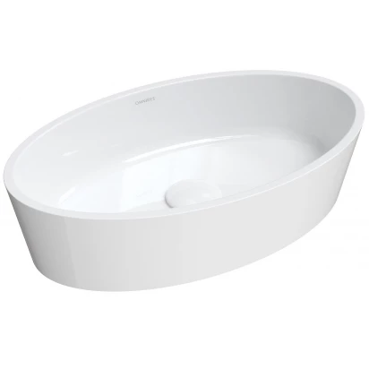 Umywalka nablatowa 50x30 Omnires BARI BARI500UNBP biały połysk