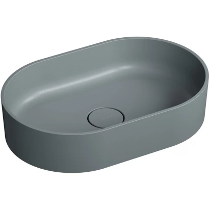 Umywalka nablatowa 55x36 Omnires OVO M+ OVOUNAG ash grey