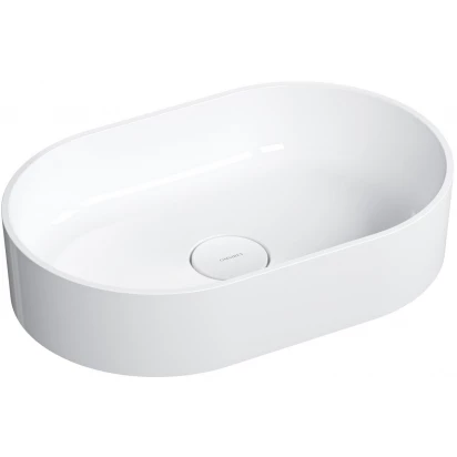 Umywalka nablatowa 55x36 Omnires OVO M+ OVOUNBP biały