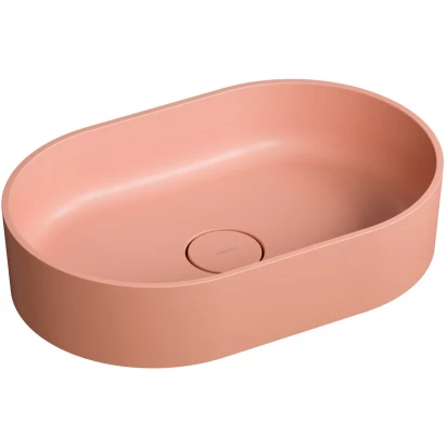 Umywalka nablatowa 55x36 Omnires OVO M+ OVOUNCO coral