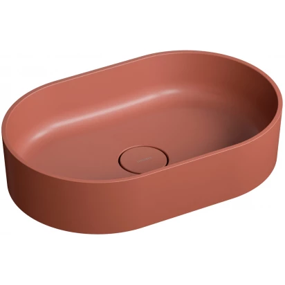Umywalka nablatowa 55x36 Omnires OVO M+ OVOUNTE terracotta