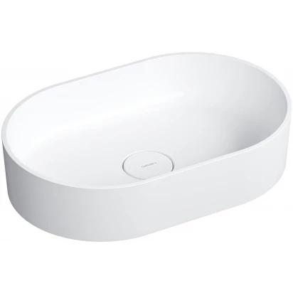 Umywalka nablatowa 55x36 Omnires OVO OVOUNBM biały mat