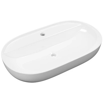 Umywalka nablatowa 71x41 Excellent JIMA CEAC.2002.710.WH owalna z otworem