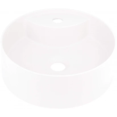 Umywalka nablatowa granitowa 36 cm z wyspą Deante SILIA CQS AU4B alabaster