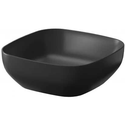 Umywalka nablatowa kwadratowa 38x38 Cersanit LARGA K677-012 antracyt mat