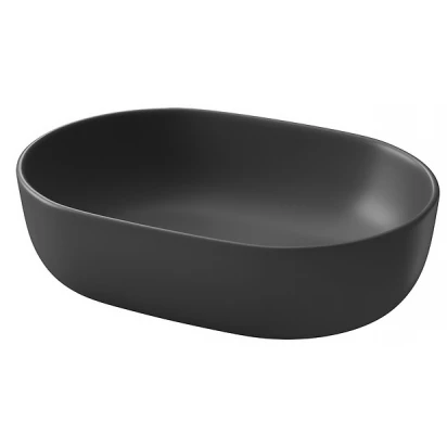 Umywalka nablatowa owalna 50x35,5 Cersanit MODUO K116-107 antracytowa mat