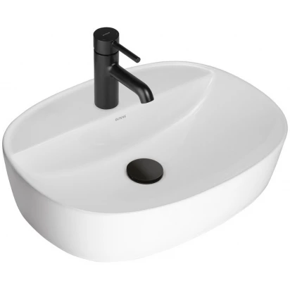Umywalka nablatowa owalna 51x39 z powłoką Oltens HAMNES THIN 41813000 z otworem na baterię