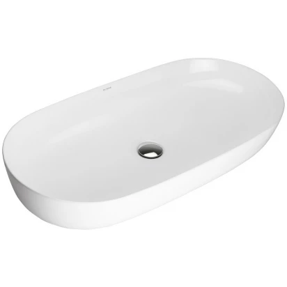 Umywalka nablatowa owalna 80x40 z powłoką Oltens HAMNES THIN 40821000 biała