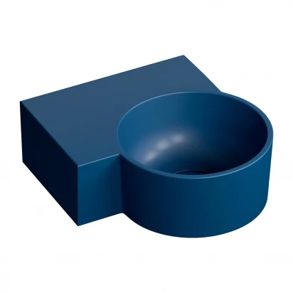 Umywalka nablatowa/wisząca 33x34 lewa Omnires OVO M+ OVO335UWLMB midnight blue mat