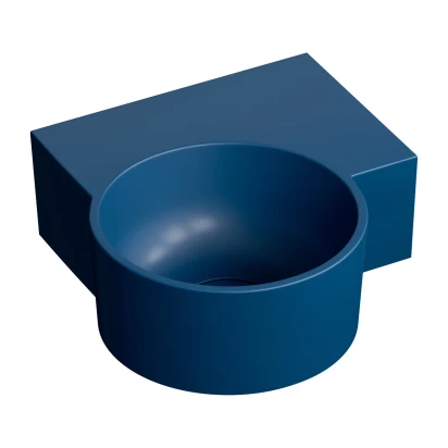 Umywalka nablatowa/wisząca 33x34 prawa Omnires OVO M+ OVO335UWPMB midnight blue mat