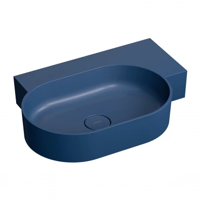 Umywalka nablatowa/wisząca 64x44 prawa Omnires OVO M+ OVO645UWPMB midnight blue mat