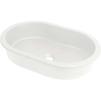 Umywalka podblatowa granitowa owalna 59 cm Deante SILIA CQS AU6U alabaster