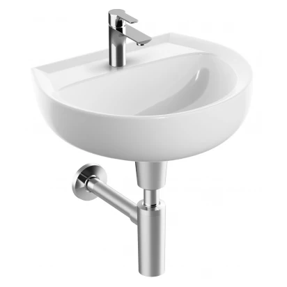 Umywalka ścienna 45 cm Koło REKORD b/o, z/p