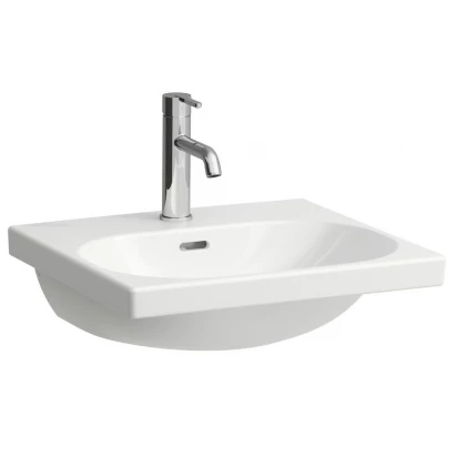 Umywalka ścienna 50x46 bez otworu na baterię, z przelewem Laufen LUA H8160810001091 szlifowany spód