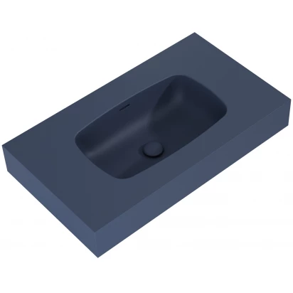 Umywalka ścienna marmurowa 80 cm Elita DIMPLE RE040800027030 granatowa mat