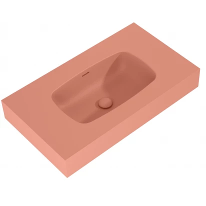 Umywalka ścienna marmurowa 80 cm Elita DIMPLE RE040800026600 terra pink matt