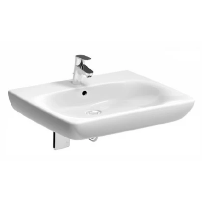 Umywalka wisząca 55x55 dla osób niepełnosprawnych z otworem, z przelewem Geberit SELNOVA COMFORT 501.461.00.7