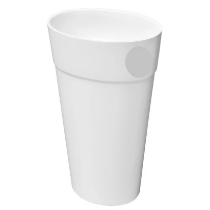 Umywalka wolnostojąca 32x46x84 Besco UNIQA GLAM #UMD-U-WGS srebrna