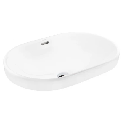 Umywalka wpuszczana owalna 61x40 Oltens TIVE 40823000 SmartClean