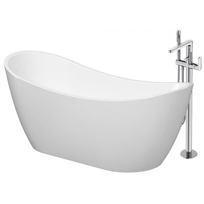 Wanna wolnostojąca owalna 182x71 ZEN DUBLE + bateria wannowa wolnostojąca INVERTO Cersanit S601-139