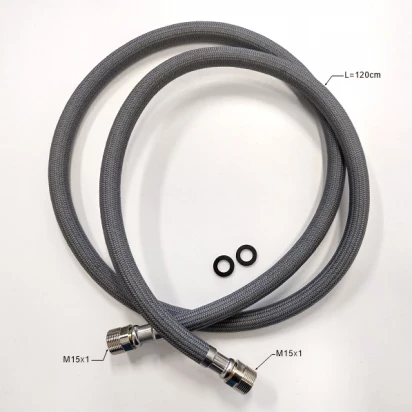 Wąż nylonowy 1200 mm z 2X M15x1M do baterii zlewozmywakowej z wyciąganą wylewką Deante XDCA4VURM