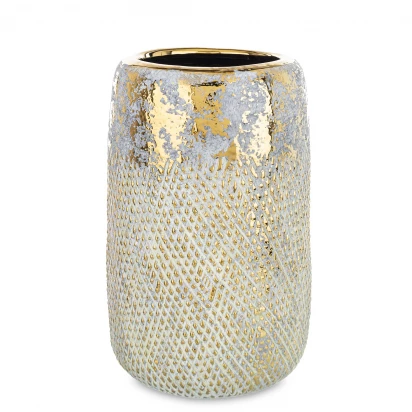 Wazon złoto-biały ceramiczny 27cm Antique 168667