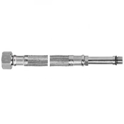 Wężyk 40 cm w oplocie stalowym do baterii długa końcówka M10 3/8 Ferro WBS92