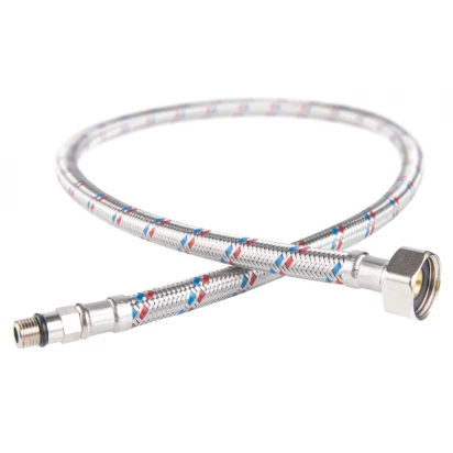 Wężyk 70 cm w oplocie stalowym do baterii krótka końcówka M10 1/2 Ferro WBS83 / C021610005