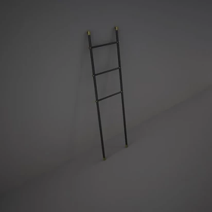 Wieszak na ręczniki, drabinka 156x54 RAK Ceramics DES METTH001524 czarny mat / złoty