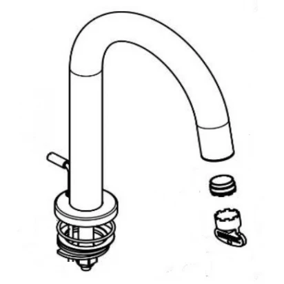 Wylewka do baterii umywalkowej PURE&STYLE BOZZ Kludi 7352705-00