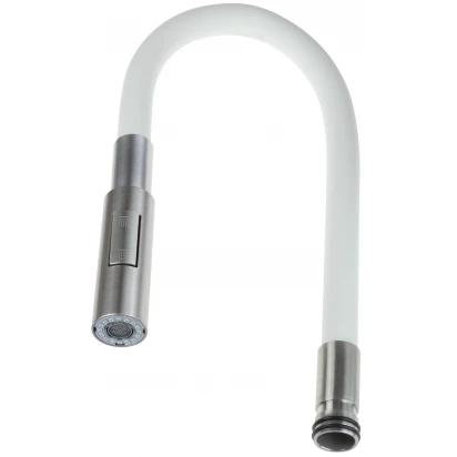 Wylewka elastyczna do baterii kuchennej Deante LUNO ABA W74W biały / stal szczotkowana