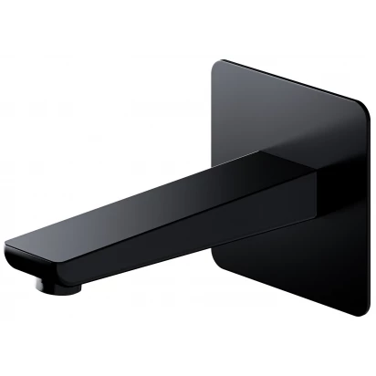 Wylewka ścienna 19 cm Omnires PARMA WDPARMABL czarny mat