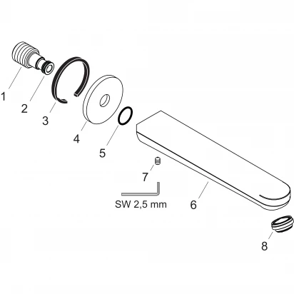 Wylewka wannowa 20 cm Hansgrohe REBRIS S 72430670 czarna mat