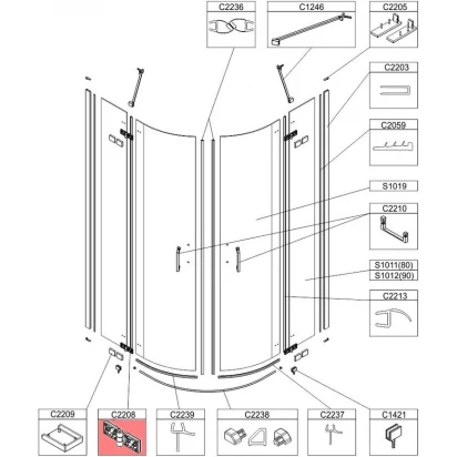Zawias Sanplast FREEII 660-C2208 cm