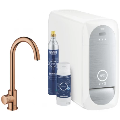 Zawór stojacy z filtrem do wody Grohe BLUE HOME 31498DA1 warm sunset