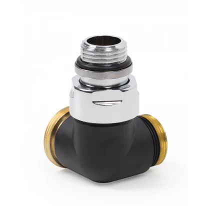 Zawór trójosiowy termostatyczny Terma TGZTCM004 prawy czarny mat