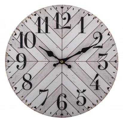 Zegar dekoracyjny chevron 34cm Retro 143141