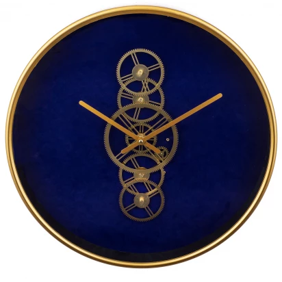 Zegar ścienny dekoracyjny granatowo-złoty Treviso 147324