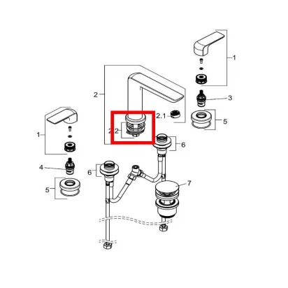 Zestaw montażowy do baterii umywalkowej PURE&STYLE Kludi 7352900-00