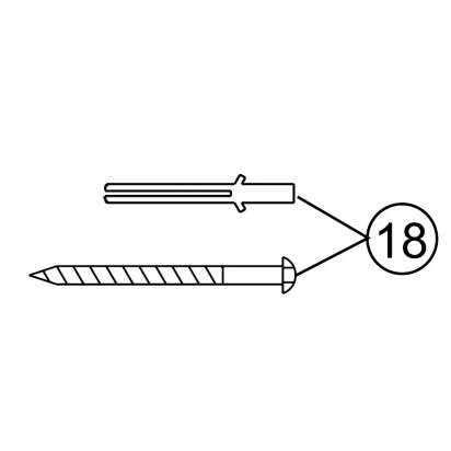 Zestaw montażowy, montaż kabiny do ściany Koło NIVEN FKPF A170074