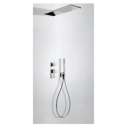 Zestaw natryskowy podtynkowy z głowicą prostokątną 16x55 termostatyczny Tres CUADRO-TRES 206.252.02