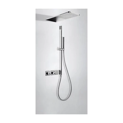 Zestaw natryskowy podtynkowy z głowicą prostokątną 550x210 mm termostatyczny Tres 207.352.10