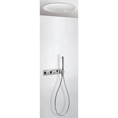 Zestaw natryskowy z głowicą okrągłą 380 mm z baterią termostatyczną, z natryskiem punktowym Tres MAX-TRES 207.352.04